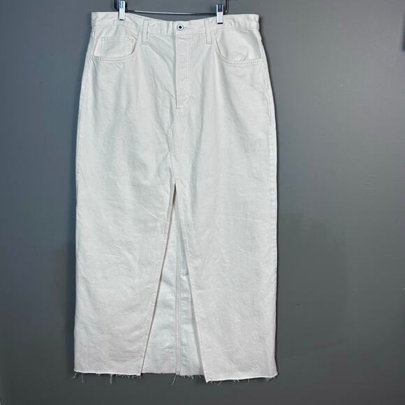 Favorite Daughter denim skirt size 16 / 18 cream long - Picture 1 of 11